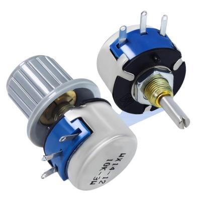 China Single-turn wire wound potentiometer adjustable resistor wx14-12 3w 2k21k 2k2 3k3 4k7 20k 10k 22k 100r 470r for sale