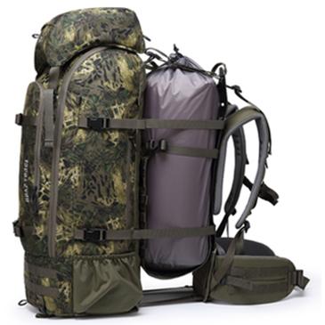 China GAF 80L hunting backpacks 500D outdoor camouflage lightweight and strong nylon codura waterproof backpack for man hunting rucksack for sale