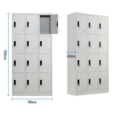 China Cold Rolled Steel Plate Staff Work Clothes Locker Box Storage School Locker Cabinet 12 Door Steel Locker Cabinet for sale