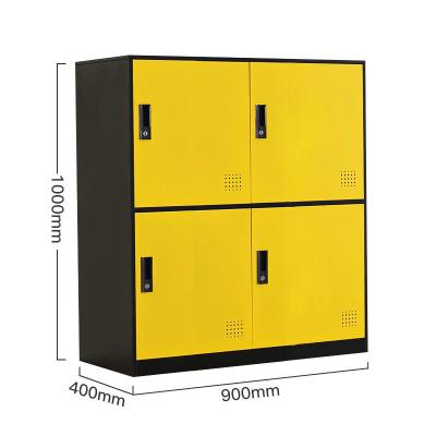 China Hot sale 4 door 6 door metal steel plate cold rolled steel colorful locker cabinet for school or other public place 9 door locker for sale