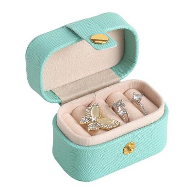 China Fashion European And American Hot Selling Mini Ring Box Portable Earring Storage Small Jewelry Box Jewelry Case for sale