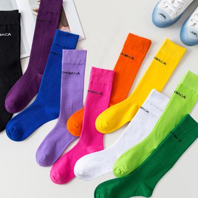 China Luxury QUICK DRY Cotton G Knit Socks Wholesale Price Glitter Ladies S Socks Socks 2022 Designer Long Crew Women 's Letters for sale