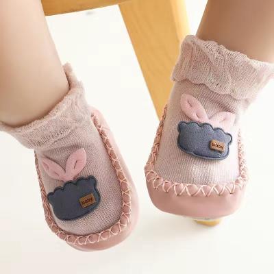 China Wholesale New QUICK DRY Summer Children's Floor Booties Non-slip Combed Cotton Baby Toddler Cute Cartoon Booties Shoes for sale