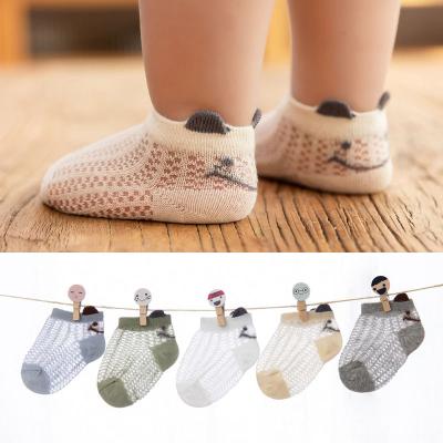 China Lovely QUICK DRY cute short baby bangs anti-slip boat socks white kids mesh sock Cute Newborn Boy Toddler girls cotton for sale