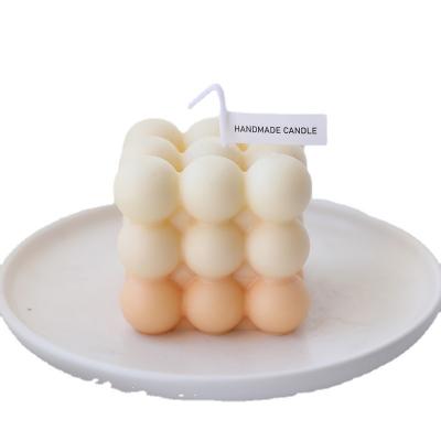 China Nature Soy Wax+ Scent Rubik's Cube Candles Bubble Cube Candle For Home Decorative Handmade Scented Candles for sale