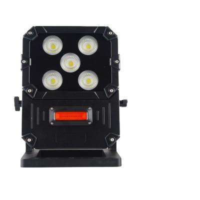 China Quick Charge Hybrid Powered Foldable Stand Portable Led Work Light Construction Site Led Outdoor Flood Lights for sale