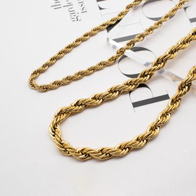 China Hip-hop fashionable simple temperament wind 18k stainless steel jewelry cold gold-plated necklace for sale