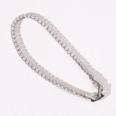 China Wholesale Custom Fashion Jewelry CLASSIC Luxury Brass Material Platinum Plated Zircon Bracelet for sale