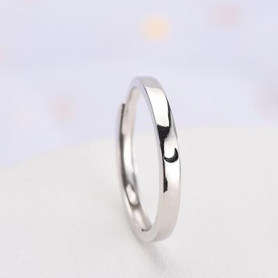 China Vintage Sun, Moon, Stars, Couple Rings, Men's and Women's Simple Rings S925 Sterling Silver Couple Rings Gift Jewelry for sale