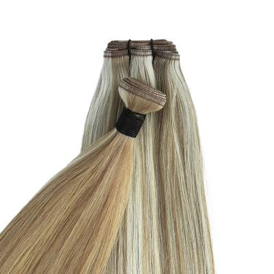 China Regular Wave Raw Russian Hair Cuticle Aligned Remy Virgin Flat Weft Double Drawn Hair Extensions for sale