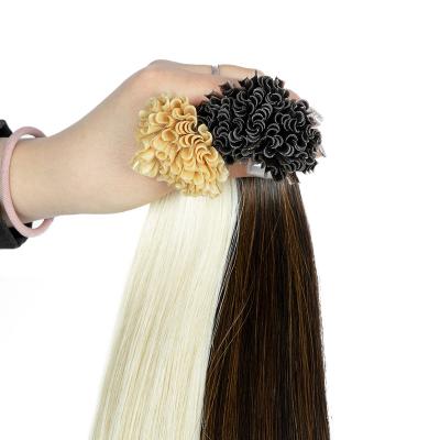 China Good quality keratin u tip hair extensions straight wave u tip silky straight raw hair double ended hair for sale