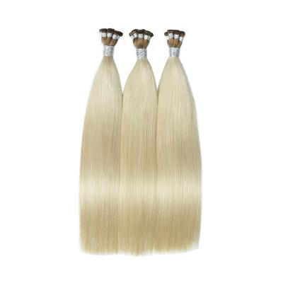 China Silky Straight Wave RAW Hair Hand Tied Brazilian Weft Remi Virgin Hair Hand Tied Hair Weft Extension for sale