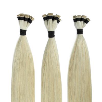 China Curly Factory Piece Curly Hand Tied Virgin Remy Russian Hand Tied Weft Cuticle Weft Hair Extension Hair for sale