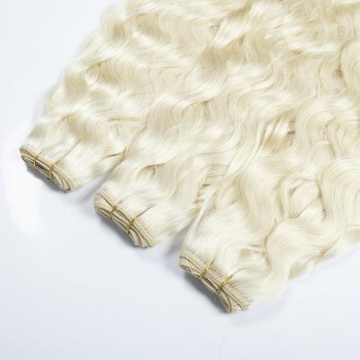 China Curly Double Drawn Curly 100% Virgin Hair Raw Cuticle Aligned Extensions Bundle Double Hair Weft for sale