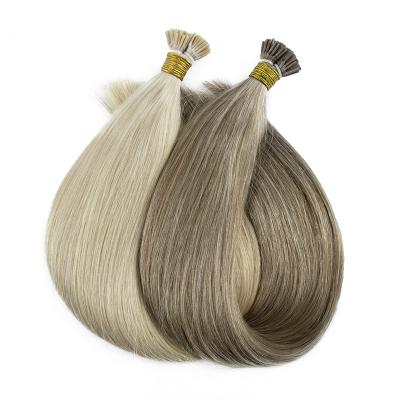 China Silky Straight Wave Double Drawn I Tip Raw Virgin Hair 12A Grade I Tip Hair Extensions Hair for sale