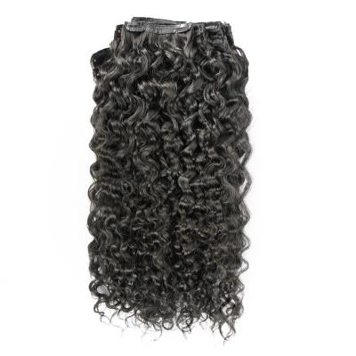 China Curly Curl Seamless Raw Unprocessed Clip In Hair Extensions Factory Supply Clips Human Hair Extensions for sale