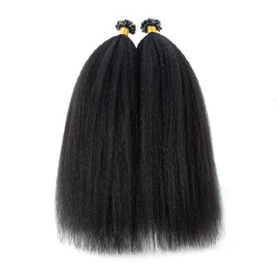 China 100% Pulled Hair Extensions Brazilian U Tip Hair Extension Curly Double Curly High Quality Brazilian U Tip Hair Extensions for sale