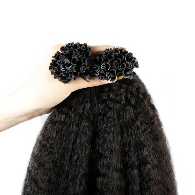 China 100g Curly Virgin Remy Curly Straight Hair U Tip Hair Extensions Curly Keratin U Tip Hair Extensions Curly for sale