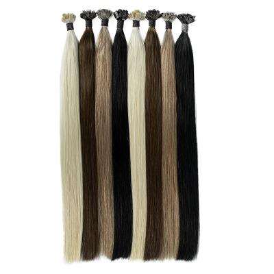 China Hot Sale 100g Curly Curl True Flat Tip Hair Extension 12A Russian Hair Flat And U Tips for sale