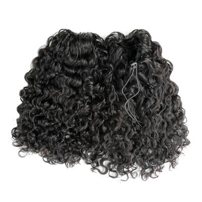 China Curly Natural Cuticle Extension Hair Ponytail Curl Intact Color Women Cut Ponytails Hair Extensions for sale