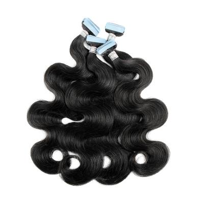 China Wholesale Remy Virgin Double Drawn Body Wave Tape in Hair Extensions for sale