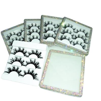 China Long Natural 3 Pairs, 5 Pairs, 8 Pairs Of Eyelashes Super Mink 5D Fluffy Hair Custom Packaging Sets for sale