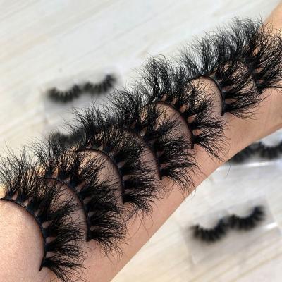 China Factory wholesale price 25mm long real siberian mink lashes 25mm lashes natural 3d mink lashes with own brand customizing box for sale