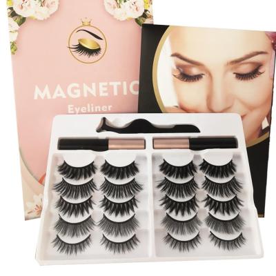 China Magnetic eyelash 2021 natural soft magnetic eyelashes is new wholesale and retail own brand magnetic eyelashes and eyeliner for sale