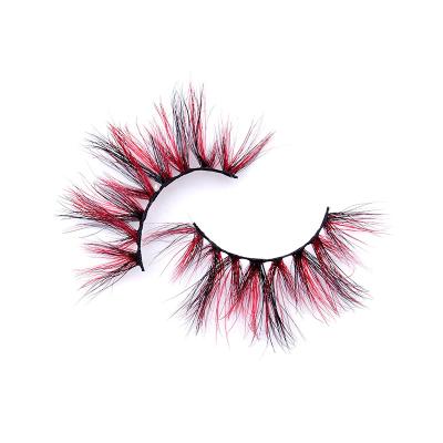 China Long New Design 25MM Natural Colored Lashes Private Label Lashes Seller Attractive Mink Colored Lashes And Packaging for sale