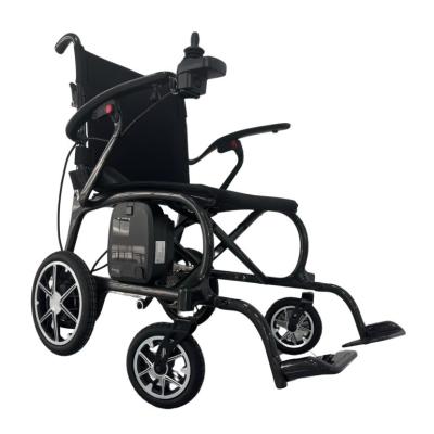 China Health Care Supplies Ultra Light Carbon Fiber Electric Wheelchair 136KG Load Folding for sale