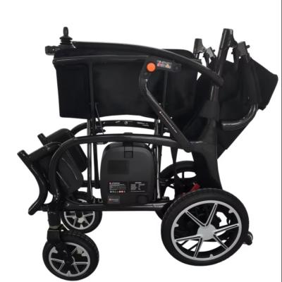 China Folding Electric Wheelchair with W510*D415mm Seat Size and All Carbon Fiber Frame T700 for sale