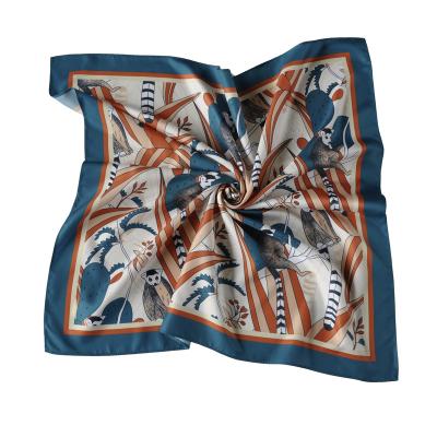 China Fashion China factory custom designer digital silk scarf for woman for sale