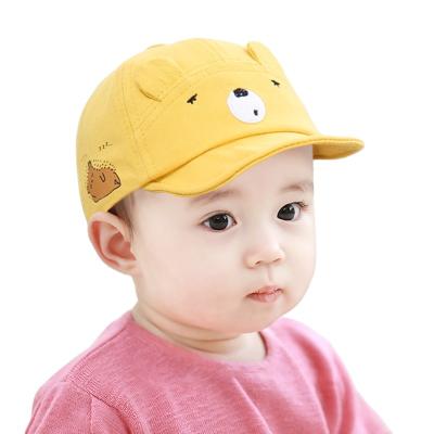 China New cute baby hat spring and summer embroidery bear hat children sun cute sleepy hat factory direct sales accept custom-made for sale