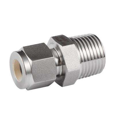 China Excellent Durability Double Ferrule Compression Tube Fittings for Equal Pipe Lines Connect in 304/316 Stainless Steel for sale