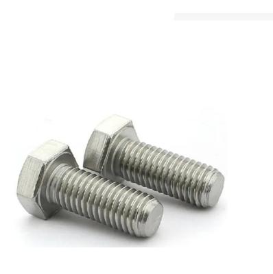 China 2507 Grade M6 M8 M16 Hex Head Bolts Duplex Stainless Steel DIN933 ANSI Standard with Plain Finish for sale