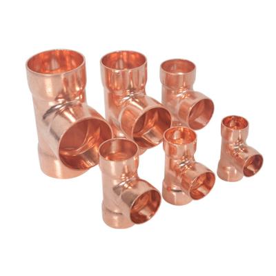 China NXF GB/T17791-2017 ASTM B280 Standard TP2 C12200 C1220 Cu-DHP DN15-1500 SCH10S-SCH80 Copper T-Type Tee Joint for sale