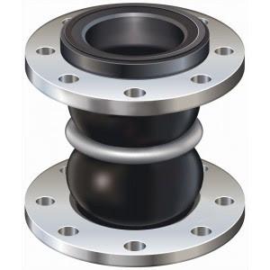 China NXF DN 25-600 316/0Cr17Ni12Mo2/1.4401 Stainless Steel Flanged Type Flexible Double Ball Rubber Expansion Joint for sale