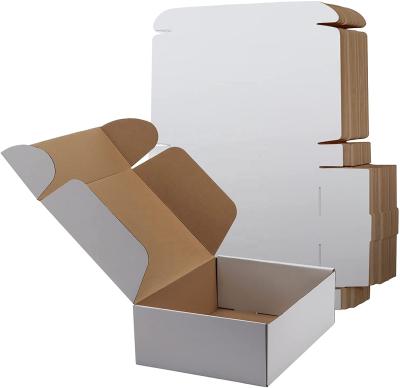 China Recyclable White Recyclable Corrugated Box Bulk For Shipping Shipping Storage Assorted Sizes Low Moq Mailer Box Private Label for sale