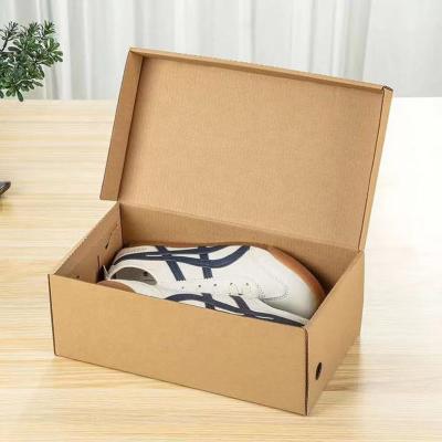 China Wholesale Brown Recyclable Shoes Box With Lids And Hole Factory Price Free Various Sizes Design Corrugated Boxes Three Layers For Shoes for sale