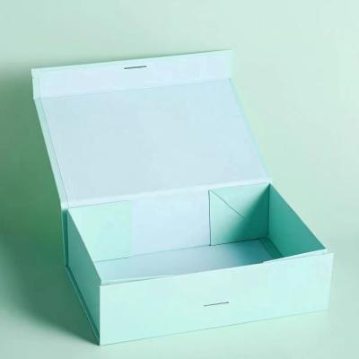 China Recyclable Luxury Mint Green DVI Gift Boxes with Changeable Ribbon and Magnetic Closure for Luxury Packaging for Bridal Birthdays Gifts for sale