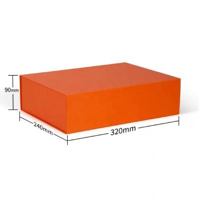 China Bulk Recyclable Orange Gift Box Magnetic Lid For Jewelry Watch Shoes Clothes Recyclable Cardboard Box Custom Logo Assorted Colors for sale