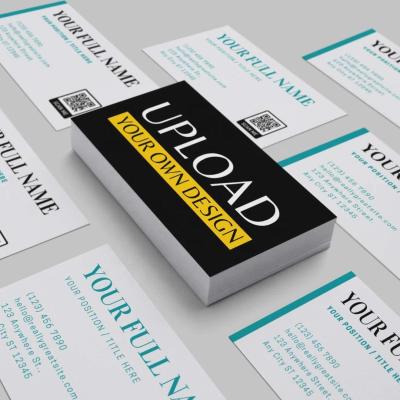 China For Small Business Wholesale Low Moq High Quality Paper Card With Your Logo Private Black Business Card Free Sample Provided White 3.5