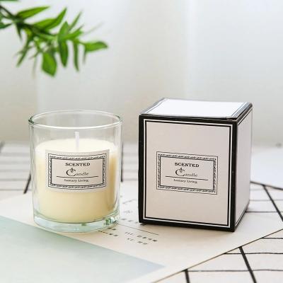 China Recyclable Made In Simple Black Eco - Friendly Up - To - Date Logo Luxury White Custom Candle Box Packaging From China Wholesale Promo Square for sale