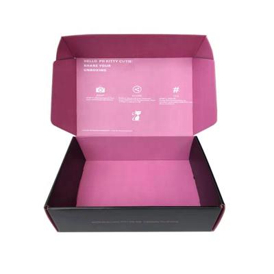 China Recyclable Wholesale Black Shipping Boxes For Small Business Cardboard Corrugated Mailer Boxes For Craft Packaging Gifts Giving Products for sale