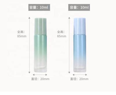 China Low Moq 5ml 10ml Essential Oil Cosmetic Roller Bottles Clear Bulk Roll On Glass Bottles With 2x8.5cm Stainless Steel Roller Balls for sale