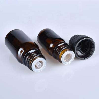 China Cheap 5ml Cosmetic Amber Glass Essential Oil Sample Bottles Vials With Orifice And Cap For Perfume Aromatherapy Container for sale