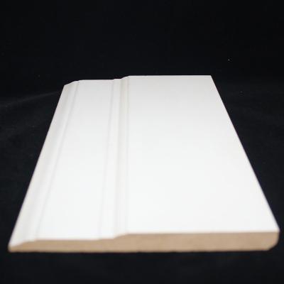 China Contemporary Shelving Square MDF Flat Edge 14mm Skirting Board for sale