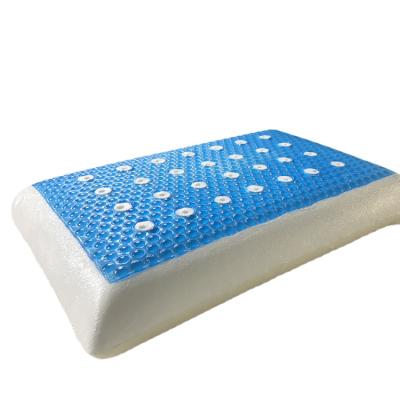 China Cool Anti-Snore GEL Memory Foam Pillow For Summer Traditional Pillow With Punched Holes for sale