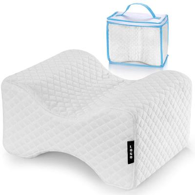 China Orthopedic Memory Foam Knee Leg Pillow For Side Sleeper With Washable Cover for sale