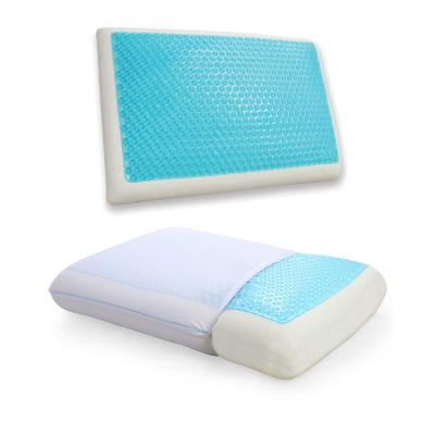 China Comfortable Cool Cool Memory Gel Foam Pillow Removable Cooling Cover for sale